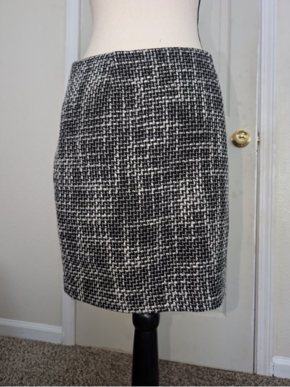 INC International Concepts Black & White Tweed Pencil Skirt